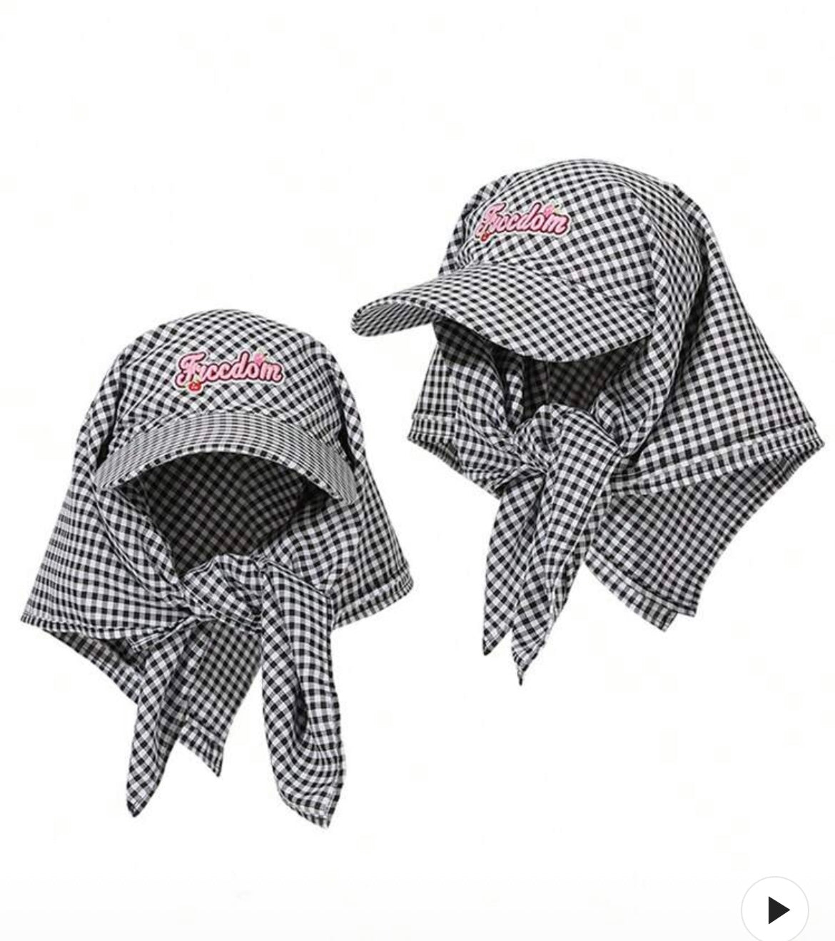 1pc Unisex Quick-Dry Plaid Letter Embroidery Patch Baseball Cap Headscarf Head Wrap Neck Scarf Visor Cap, Versatile UV Protection Sun Hat For Outdoor Sports, Hiking, Cycling, Casual, Beach, Vacation